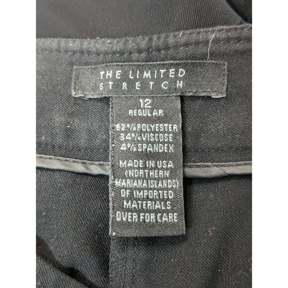 The Limited Stretch Dress Pants 12 Regular Black Side Zip Office Career Business - Picture 3 of 13